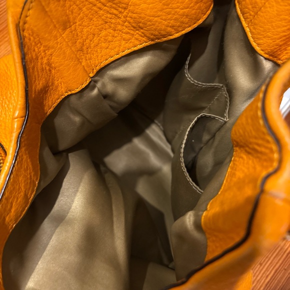 Coach Orange Hobo Shoulder Bag with Chain Strap - Picture 10 of 14